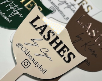 Lash Artist prop with mirror| Lash Artist Social Media Face Prop | Personalised | Aesthetics Sign | Lash Sign | Salon Decor