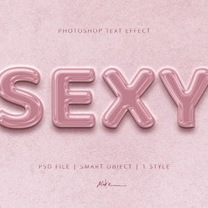 Sexy Glass Text Effect for Photoshop Ideal for Bold Fonts. Instant download. Easily Editable. Professional look. Smart Object PSD + 1 Style