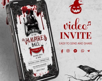 Halloween VIDEO INVITATION: Unleash Your Inner Vampire at the Most Frightening Ball of the Year! Experience the Elegance of the Undead!