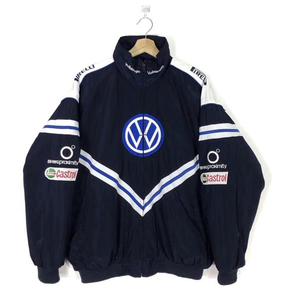Volkswagenレーシングジャケット古着 フォルクスワーゲンメンズ Rare Vintage 90's Volkswagon Racing Bomber Jacket - Etsy