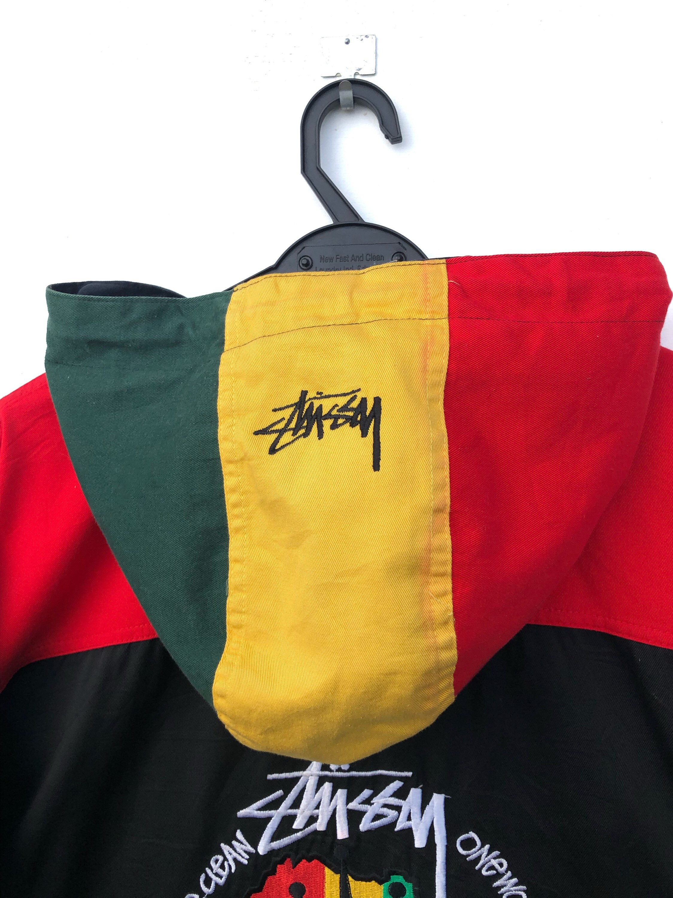90s USA製　OLD STUSSY ボーダー　ビーニー　シングル　ニット帽
