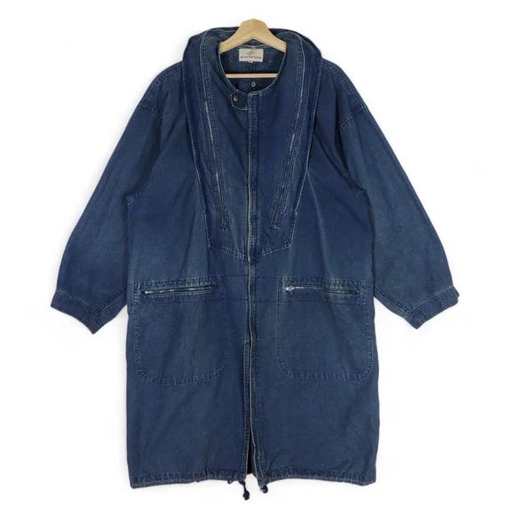 Robe Vintage Longue Marithé & François Girbaud Taille 38 - Bleu Marine - Occasion Bon état