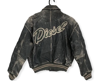 Rare Vintage 90's Diesel Colorado Hide Leather Varsity Rare Vintage 90's Diesel Colorado Hide Leather Varsity