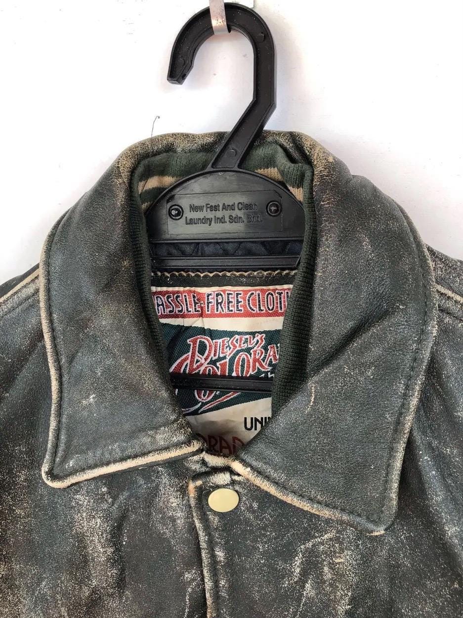 Rare Vintage 90's Diesel Colorado Hide Leather Varsity Rare Vintage 90's Diesel Colorado Hide Leather Varsity