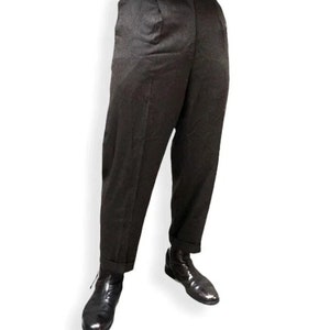 Rare Vintage Hermes Brown Wool Trousers