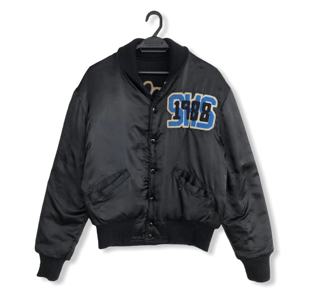 Vintage s Salesian Mustang SHS Reversible Wool Varsity   Etsy