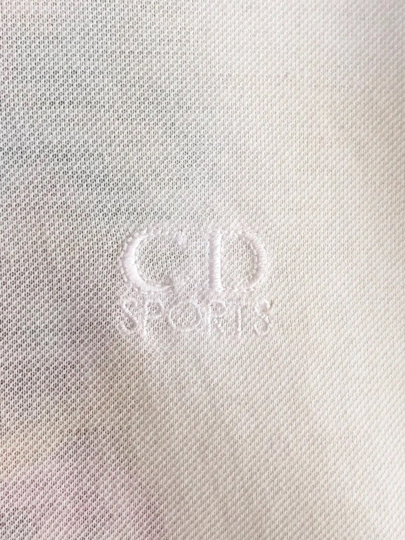 Rare Vintage Christian Dior Sports Floral Embroidered L/S Polo image 8