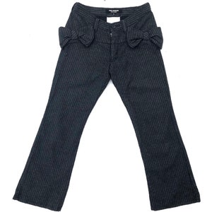 Rare AW2003 Junya Watanabe Rei Kawakubo Comme des Garçons Bow Corsage Wool Pants