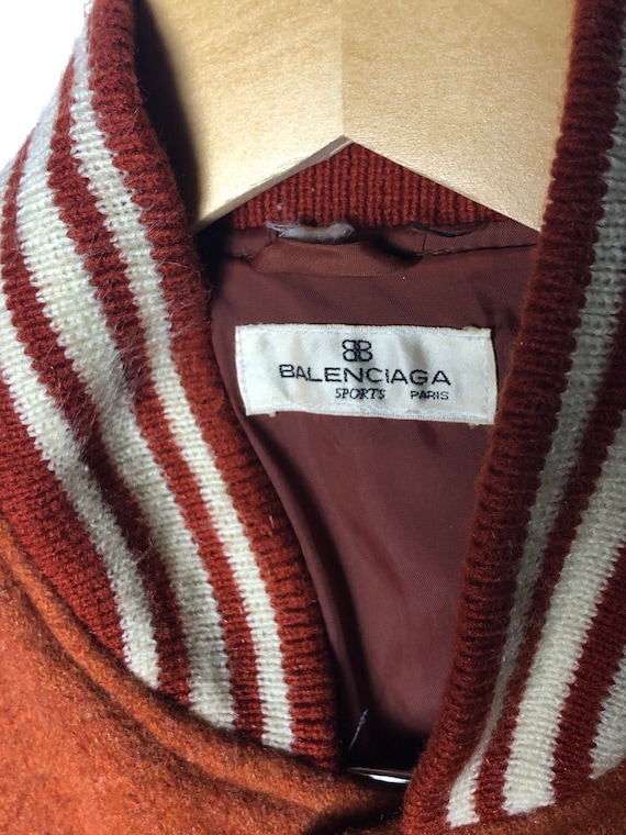 Vintage 80's Balenciaga Sports Wool Varsity Jacket - Etsy