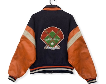 Vintage 90’s Louisville Slugger Wool/Leather Varsity Jacket