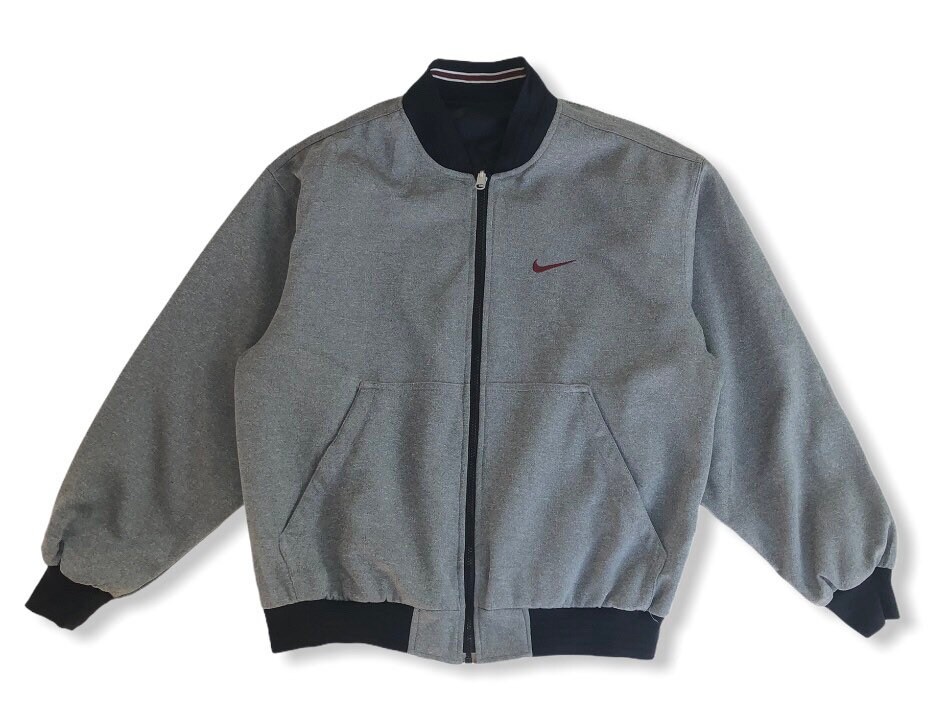 Vintage 90's Nike Reversible Bomber Jacket - Etsy