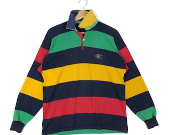 Rare Vintage 90’s Canterbury Rastafarian Reggae Colourway Rugby Polo Made in Australia