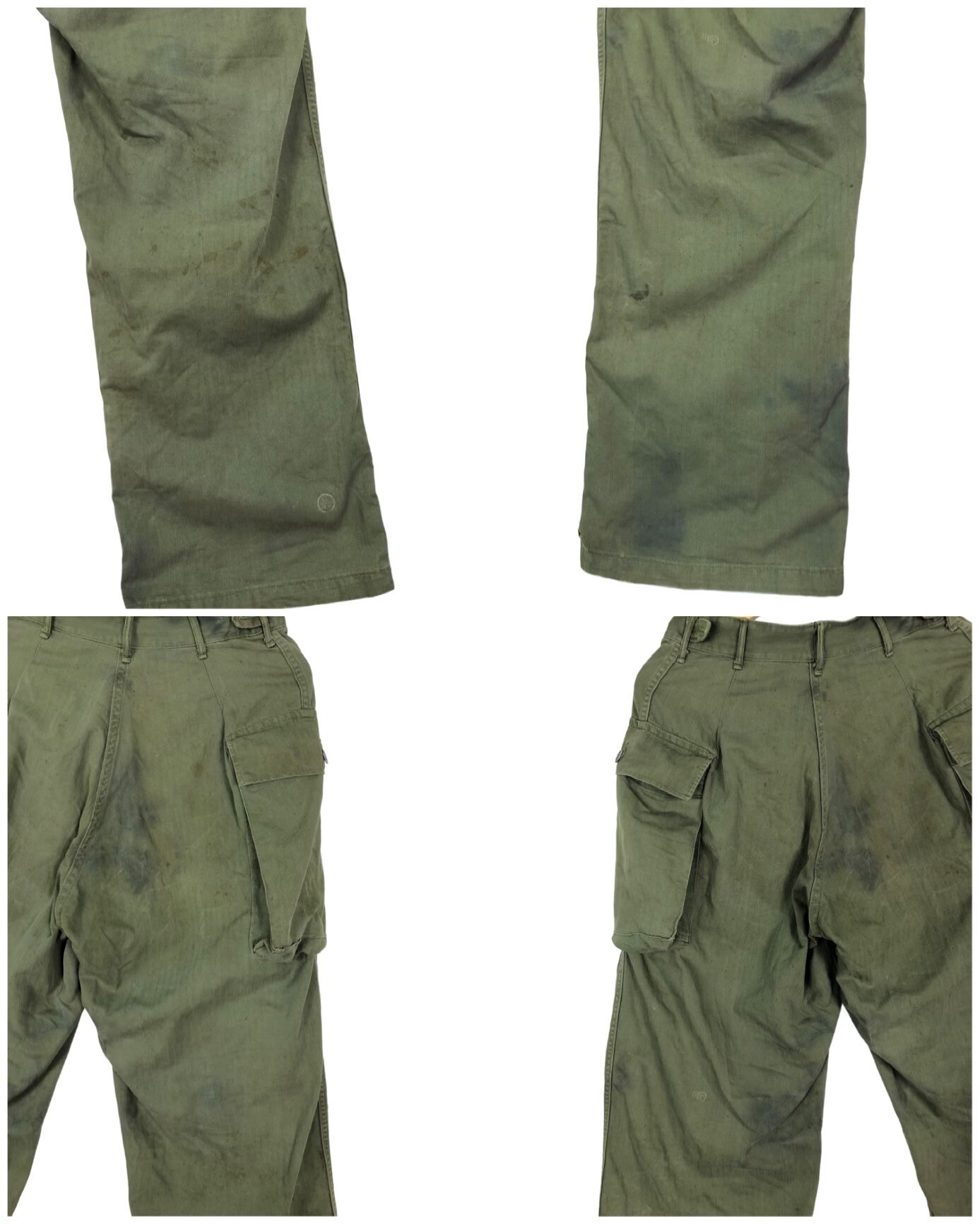 True Vintage 1940s World War II US Army 13-stars HBT Cargo Combat