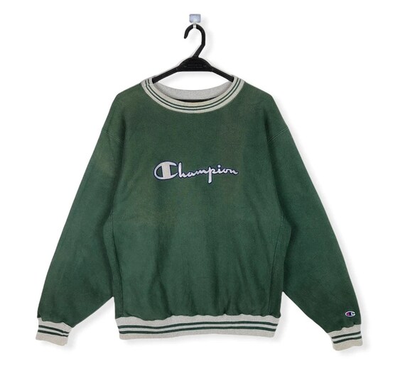 Vintage 90's Champion Reverse Weave Big Logo Embroidered