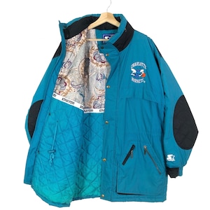 Rare Vintage 90’s NBA Charlotte Hornets Paisley Baggy Parka by Starter