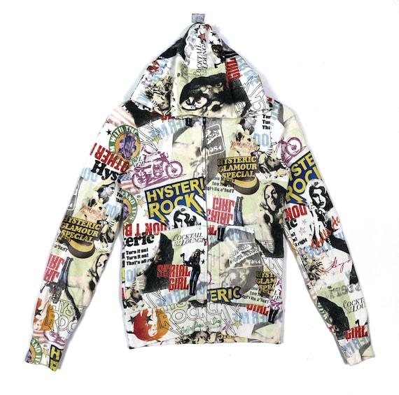 Rare Hysteric Glamour All Over Print Strippers Zipper Hoodie