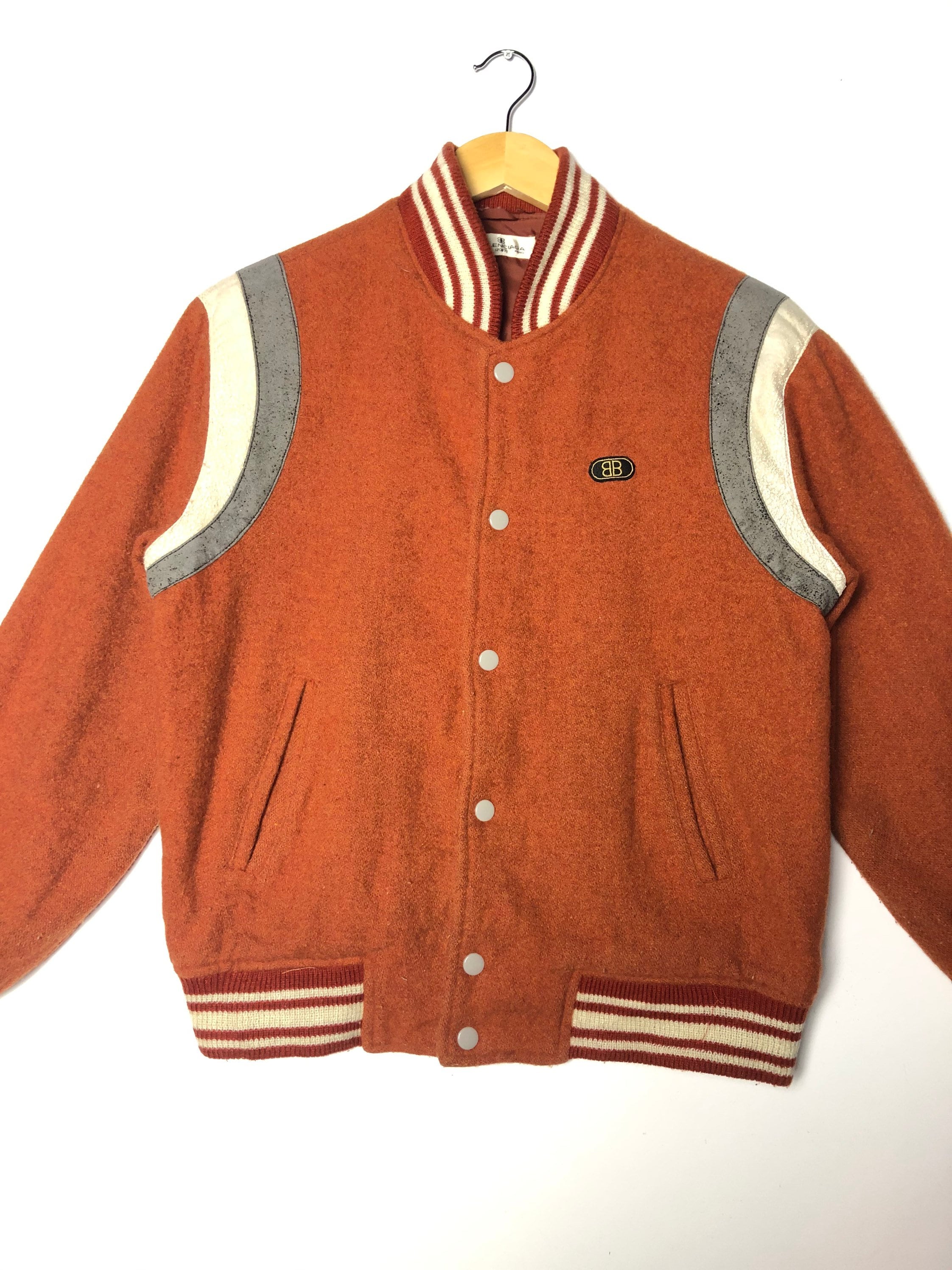 半額ストア Sports Balenciaga 80's Vintage Wool Etsy - Jacket Varsity ジャケット・アウター