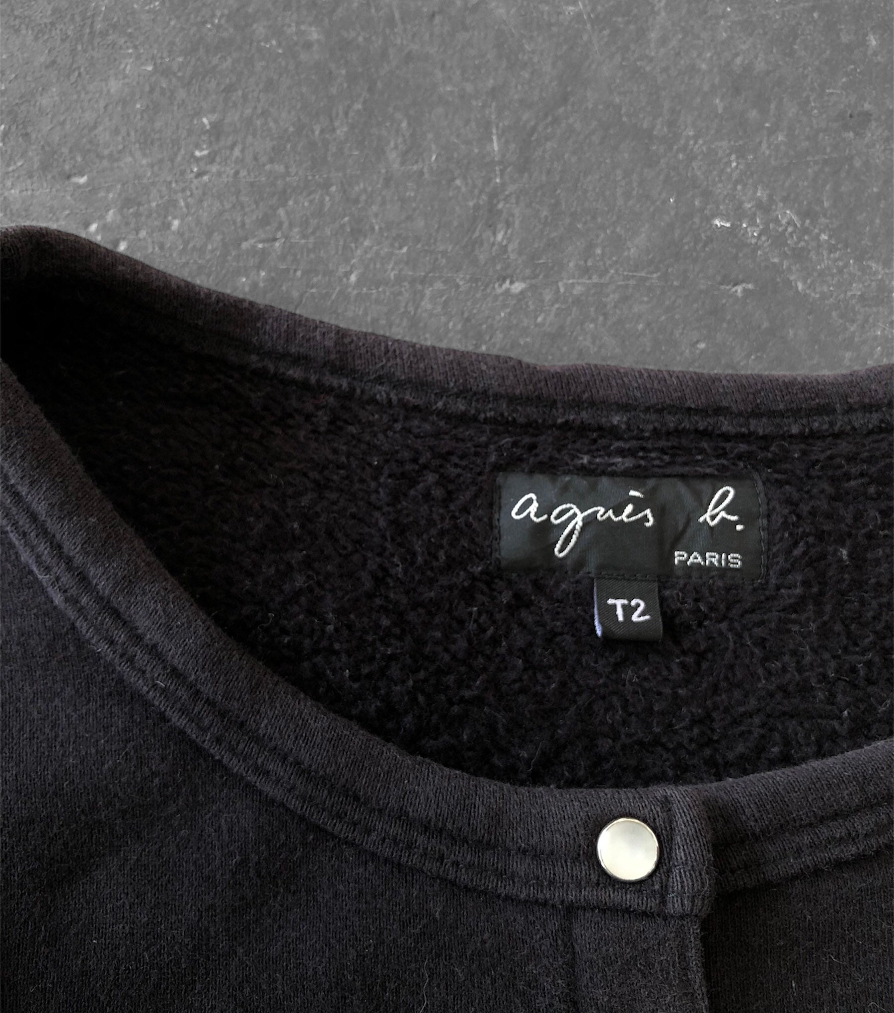 Vintage Agnes B. Snap Buttons Short Cardigan Made in Japan