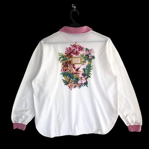 Rare Vintage Christian Dior Sports Floral Embroidered L/S Polo image 1