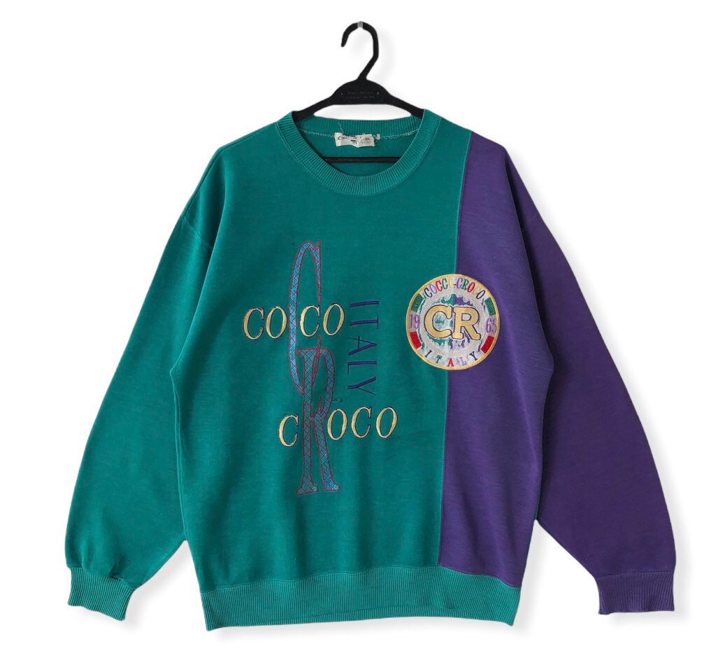 Rare Vintage 90's Cocco Croco Italian Designer Distressed