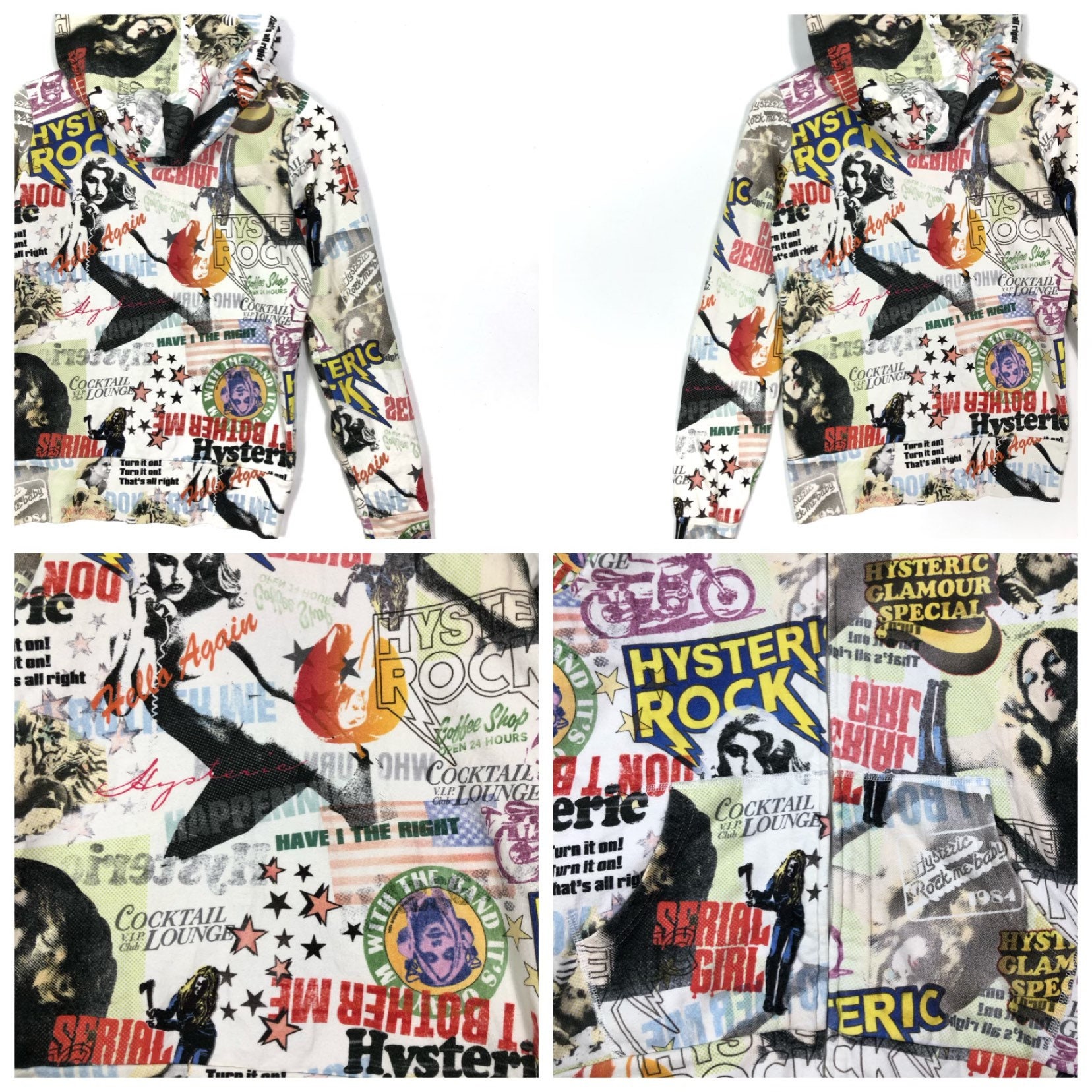 Rare Hysteric Glamour All Over Print Strippers Zipper Hoodie