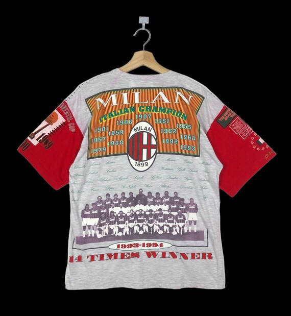 Écharpe Vintage AC Milan – Rouge Rossoneri, Mince, Tricotée (RARE)