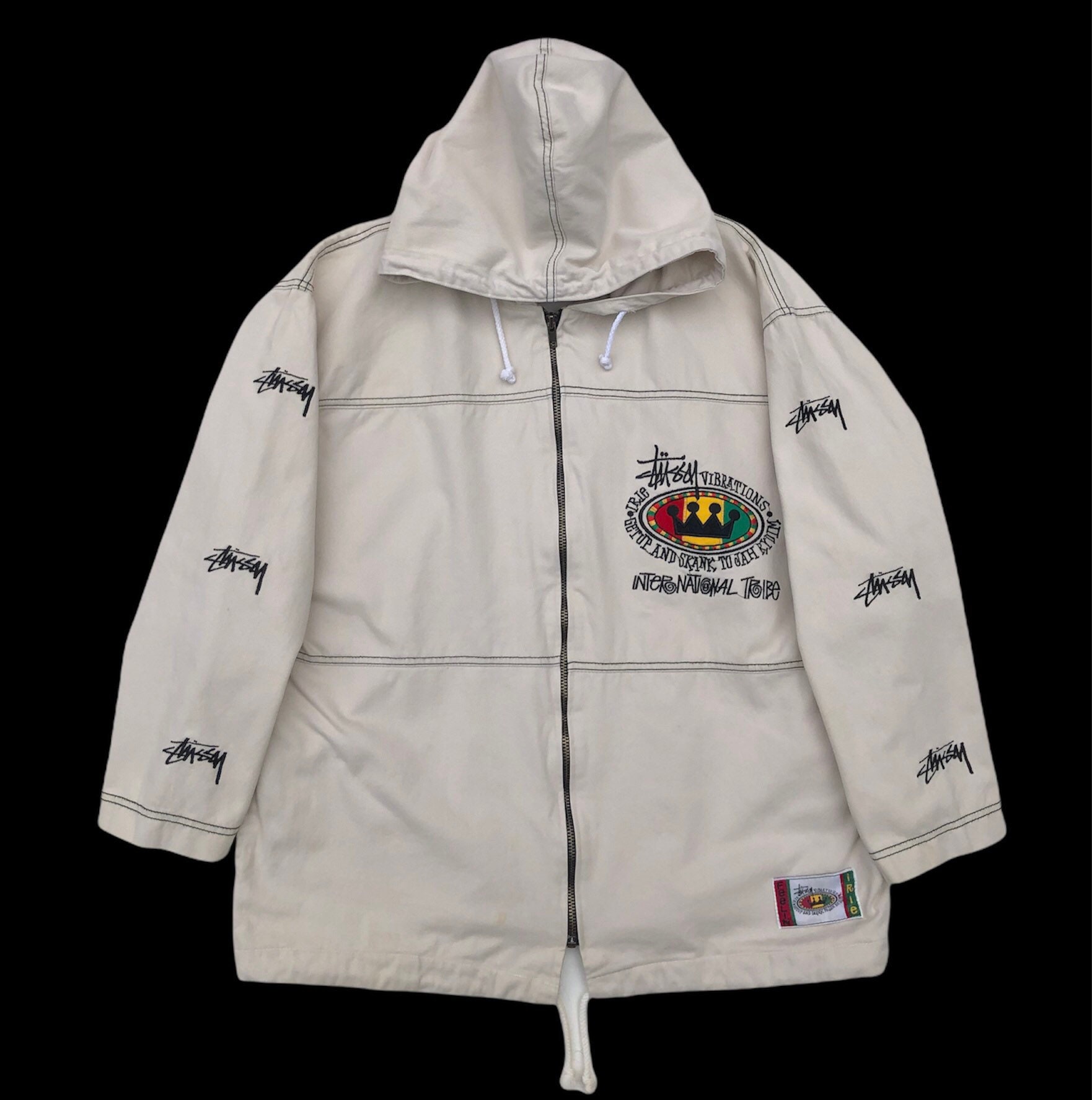 Rare Vintage 90's Stussy Feelin Irie Rasta Roots Vibrations Rare Vintage 90's Stussy Feelin Irie Rasta Roots Vibrations