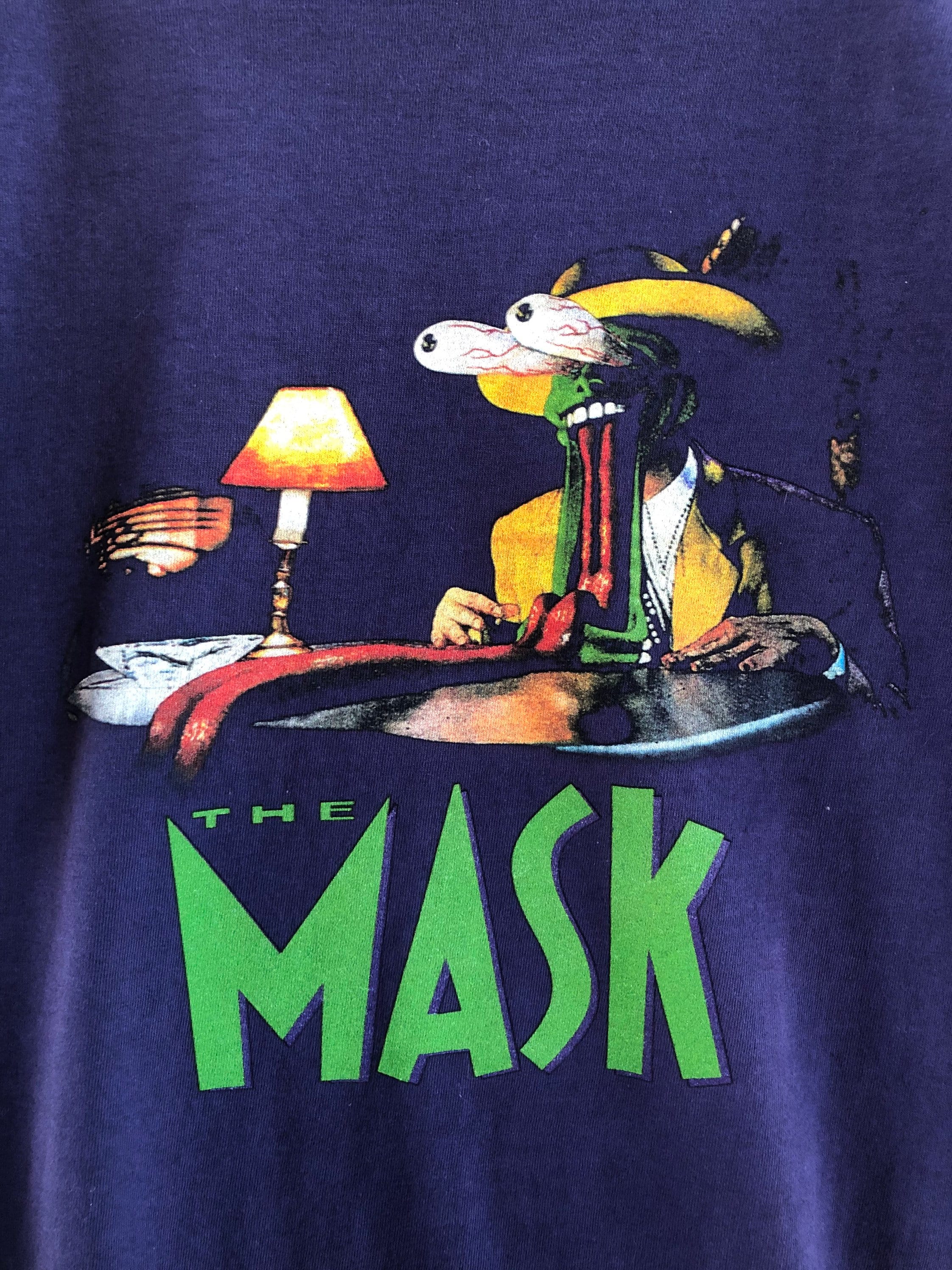 ビンテージ映画Tシャツ　ジム・キャリー 希少なヴィンテージ「ザ・マスク」ジム・キャリー映画Tシャツ - Etsy 日本