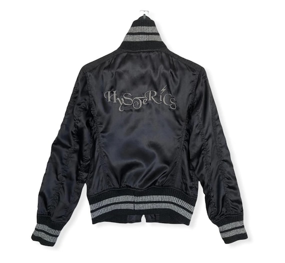 Rare Hysteric Glamour Thunder Sukajan Satin Black Silver
