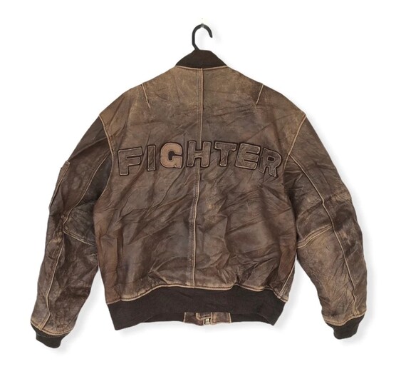 【SALE】80's Germany leather ma-1 jacket Rare Vintage 80's MA-1 Flight Fighter Leather Jacket - Etsy