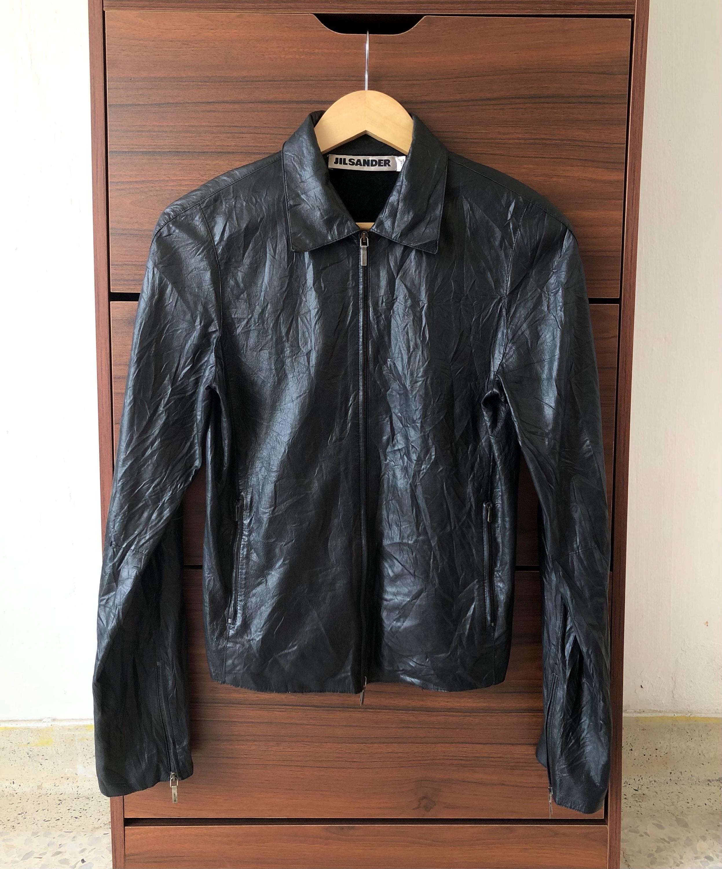 ジャケット・アウター 90s jil sander real leather coat 90's] Old JIL SANDER Leather Jacket Size.48