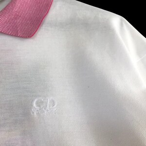 Rare Vintage Christian Dior Sports Floral Embroidered L/S Polo image 7