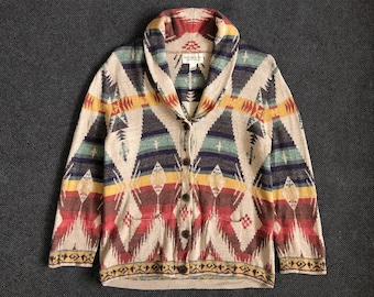 Chaqueta cárdigan de punto azteca con diseño navajo occidental de Ralph Lauren Denim & Supply, poco común
