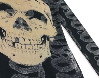 HYSTERIC GLAMOUR SNAKE & SKULL刺繍 Tシャツ M Rare Archive Hysteric Glamour Bling Bling Shining Snakes Big