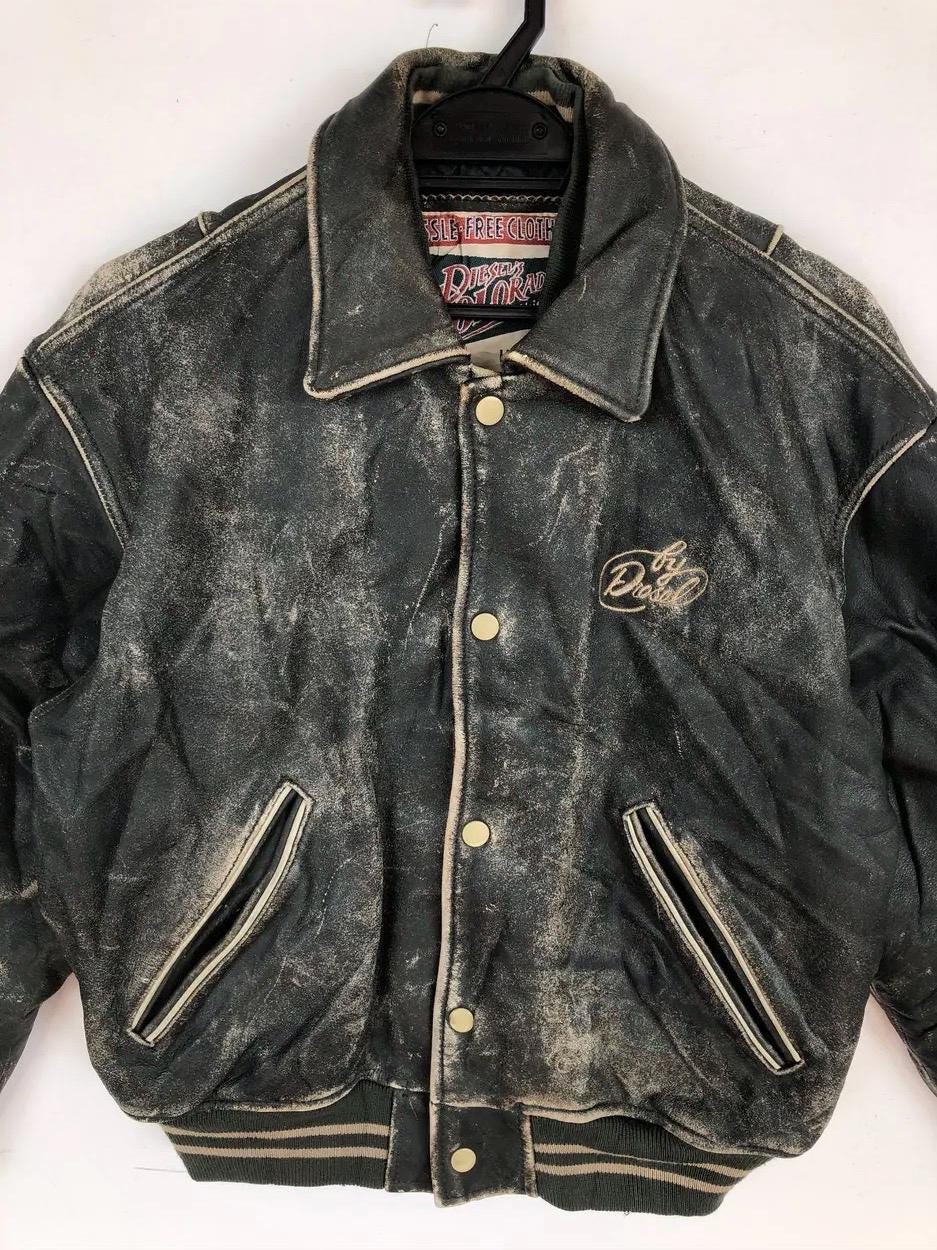 Rare Vintage 90's Diesel Colorado Hide Leather Varsity Rare Vintage 90's Diesel Colorado Hide Leather Varsity