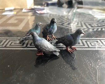4x pigeons (1:12 scale)