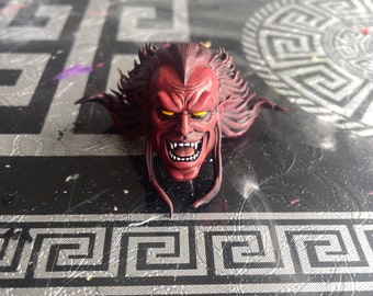 Demon man head sculpt for mega figures (FIGURE NOT INCLUDED)