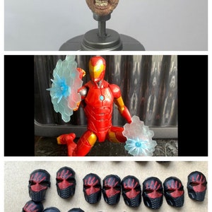 Puzzle face, mask, blue energy shields