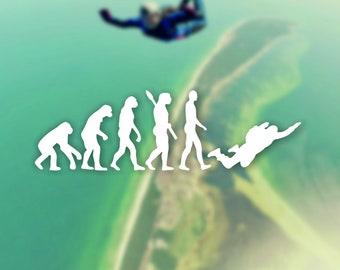 Sky Dive Aufkleber parachutisme Aufkleber Sky diver evolution autocollant vinyle Skydiver Sticker Sky Diver Aufkleber