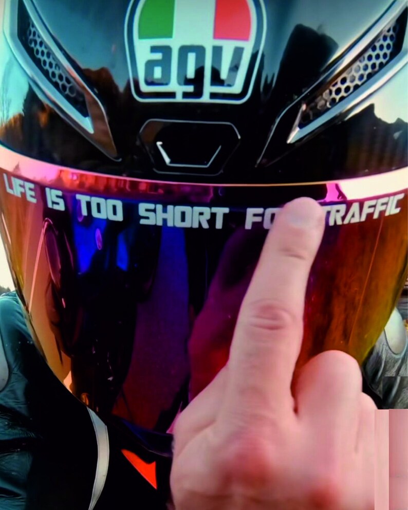 Motorcycle Visor Decal Custom Text Motorrad Helm Wunschtext Etsy