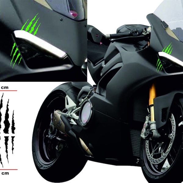 Motorcycle Claw Scratch Sticker | Motorbike Sticker | Claw Claws Scratches | Motorbike Stickers | Windshield Sticker | Motorcycle windshield