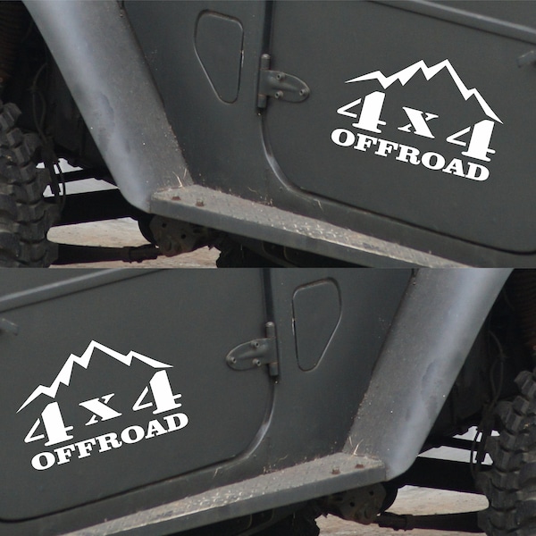 Offroad Abzeichen für 4x4 und 4WD Fahrzeuge - Geländewagen Aufkleber Set Allrad Aufkleber, 4x4 Sticker, 4WD Sticker, Aufkleber
