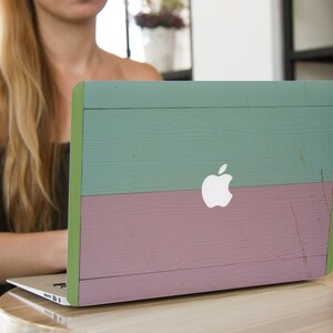 Pink And Mint Pastel MacBook hard shell protective case - MacBook Air MacBook Pro models