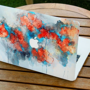 Aquarelle Flowers MacBook shell case MacBook hard plastic material protective case