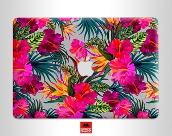 Funda rígida con diseño de flores tropicales para el nuevo MacBook Air de 13" MacBook Pro de 13 pulgadas