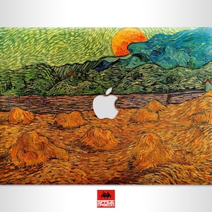 Vincent Van Gogh Evening Landscape MacBook hard plastic case Creative Laptop Cover