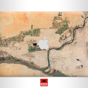 Satelliten Google Maps MacBook Tasche Gelb Terracotta MacBook Hartplastik Schalenschutz