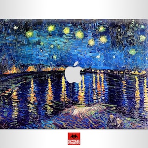 The Starry Night MacBook hard plastic shell case Vincent Van Gogh Art MacBook Air Pro case
