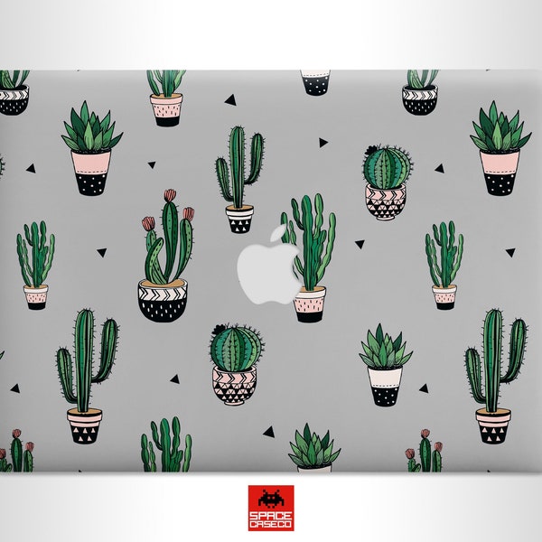 Clear Cute Pot Cactus and Succulent Plants MacBook Case - MacBook Pro 13 14 15 16 inch Case MacBook Air 13 cover