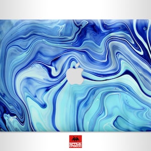 Blue Oil Paints MacBook hard plastic shell case